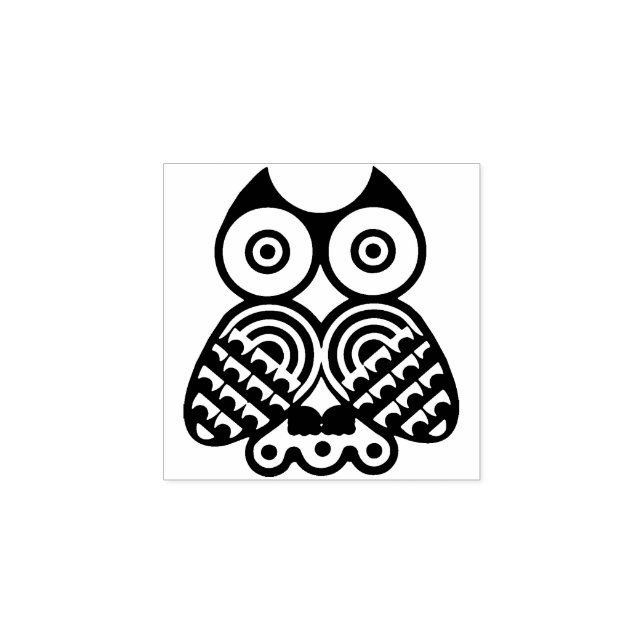 Sello De Caucho Owl Design Rubber Stamp (Impresión)