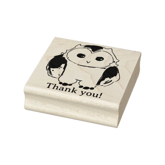 Sello De Caucho Owl,  thank you! (Sello)