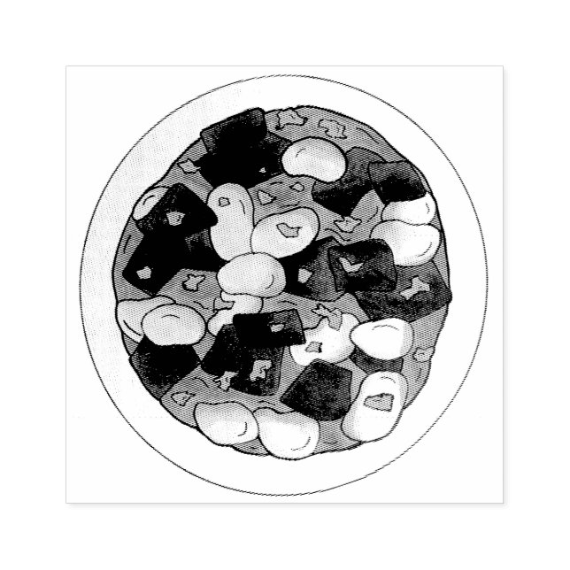 Sello De Caucho Oxtail y habas anchas preparan comida jamaiquina (Impresión)