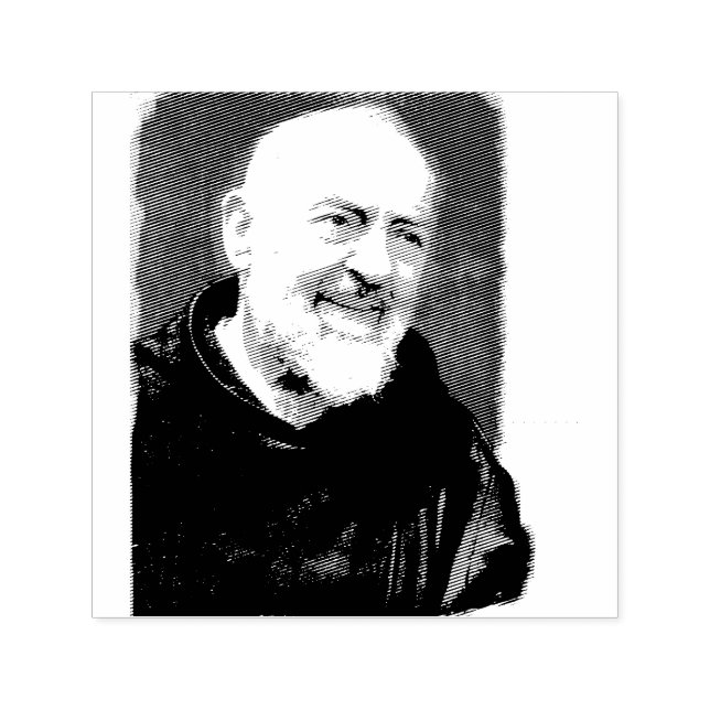 Sello de caucho Padre Pio (Diseño)