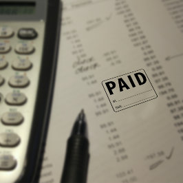 Sello De Caucho Pagado, Contador, Pequeña Empresa