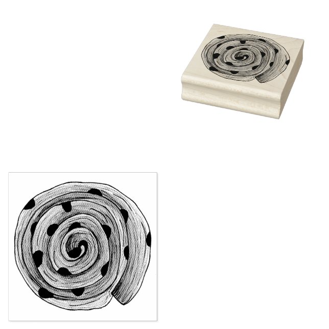 Sello De Caucho Pain Aux Raisins Bolsa de pastelería francesa (Sellado)