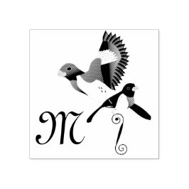 Sello De Caucho Pájaro cardenal Rosa Grosbeak