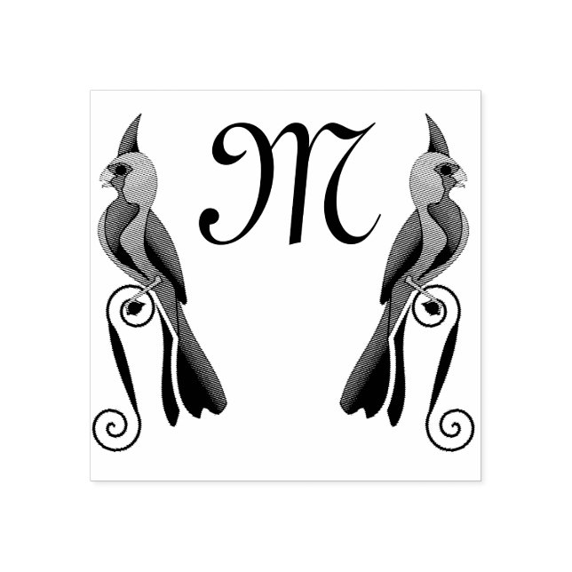 Sello De Caucho Pájaro de familia cardinal de la Bonito de Pyrhulo (Impresión)