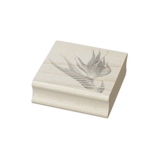 Sello De Caucho Pájaro Tropical Del Paraíso Acuarela (Sello)