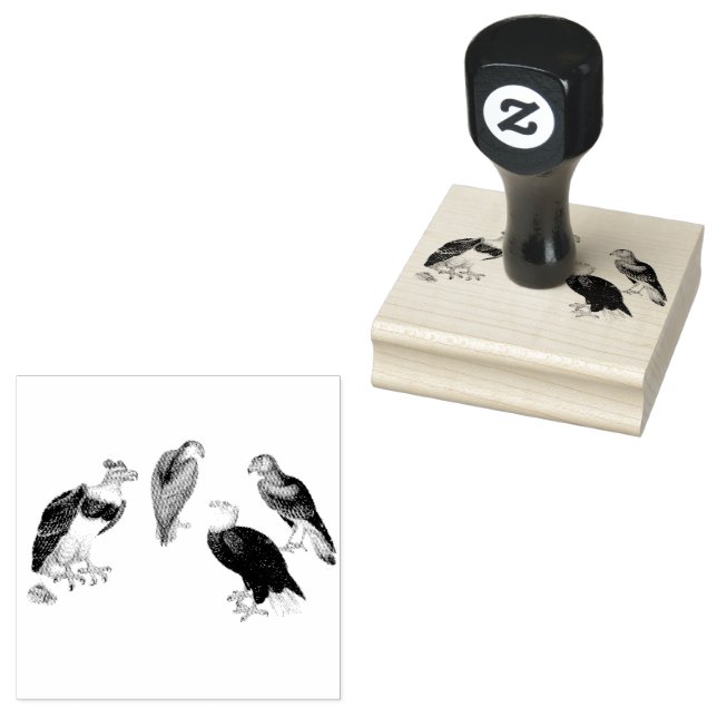 Sello De Caucho Pájaros de águilas mixtas (Sellado)