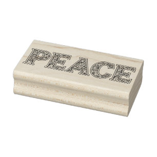 Sello De Caucho Palabra de PAZ rellenada por Filigree