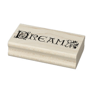Sello De Caucho Palabra ornamental Flourish Dream