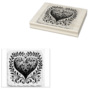 Sello De Caucho Paleta de amor: Gouache Valentine Hearts