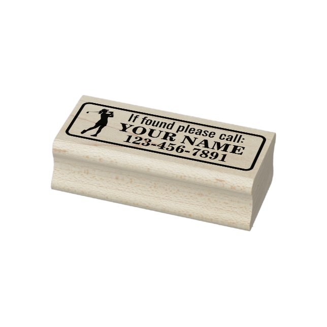 Sello De Caucho Palo de golf personalizado (Sello)