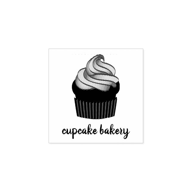 Sello De Caucho Panadería Cream Cupcake (Impresión)