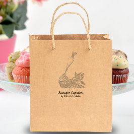 Sello De Caucho Panadería de Cupcakes con Glaseado de Acuarela, Ca
