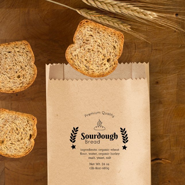Sello De Caucho Panadería de pan Sourdough Business Moderno Minima (Sourdough Bread Bakery Business Modern Minimalist Rubber Stamp)