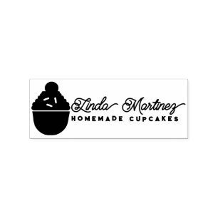 Sello De Caucho Panadería Moderna Logotipo de pastelito casero Scr