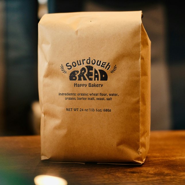 Sello De Caucho Panadería Sourdough Ingredientes de negocios Moder (Sourdough Bread Bakery Business Ingredients Modern Rubber Stamp)