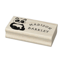 Sello De Caucho Panda Bear Cute Kid's Adorable Name
