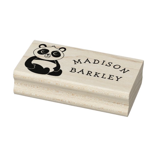 Sello De Caucho Panda Bear Cute Kid's Adorable Name (Sello)