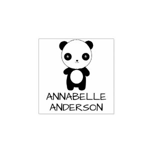 Sello De Caucho Panda Personalize