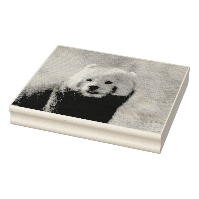 Sello De Caucho Panda rojo (Sello)