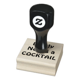 Sello De Caucho Papá Necesita un COCTEL