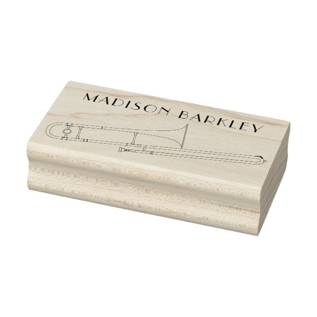 Sello de caucho para profesor de bandas de trombon (Sello)