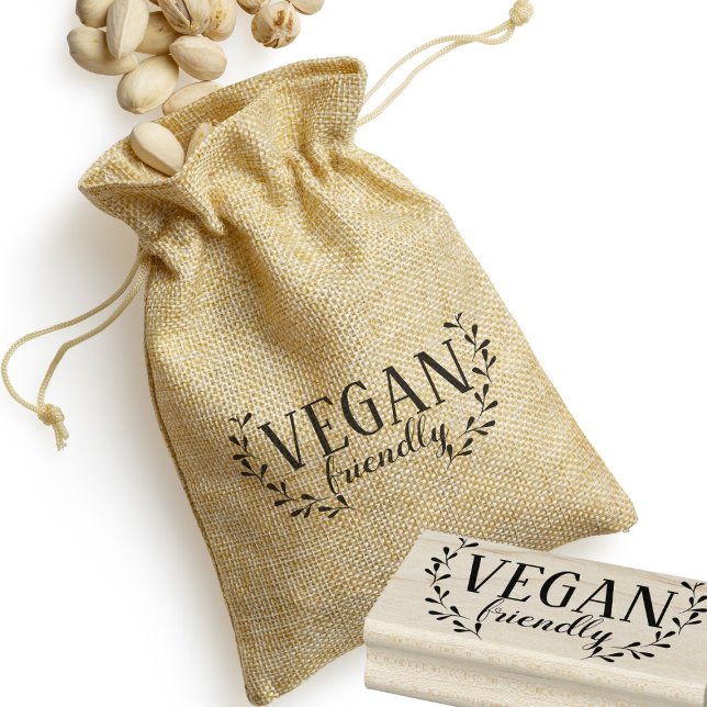 Sello de caucho para proveedores de comida amigabl (Vegan Friendly stamp just for your business)