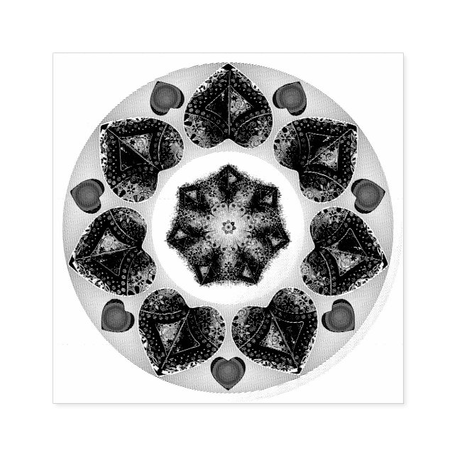 Sello De Caucho Paraguas morados y corazones .7 (Impresión)