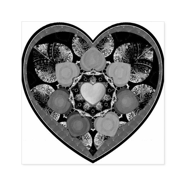 Sello De Caucho Paraguas morados y corazones .7 (Impresión)