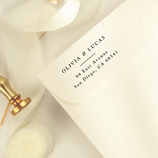 Sello De Caucho Parejas formales Nombres Dirección de devolución s (Rubber Stamp Mock-up)