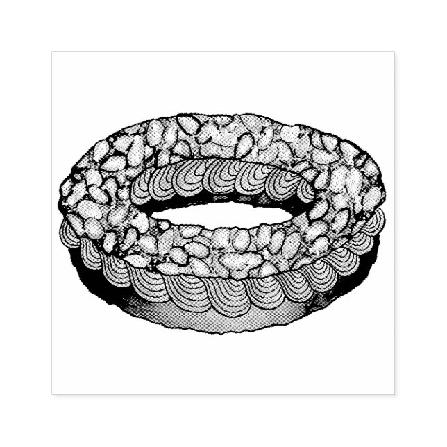 Sello De Caucho Paris-Brest Choux Pastry French Patisserie Francia (Impresión)