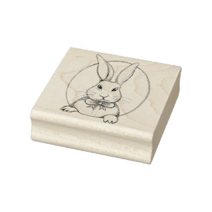Sello De Caucho Pascua de raquitismo de conejo lindo
