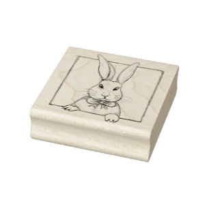 Sello De Caucho Pascua de raquitismo de conejo lindo