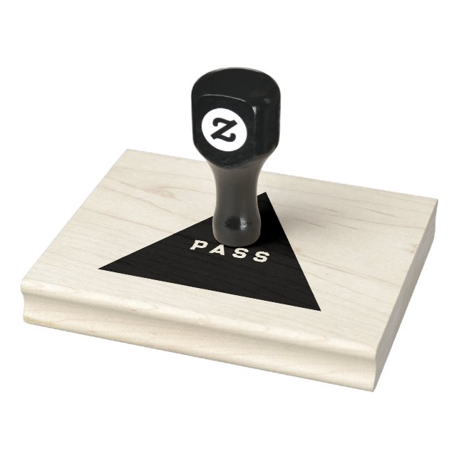 Sello De Caucho PASS Personalizado Texto Embuste de madera de tint (Sello)