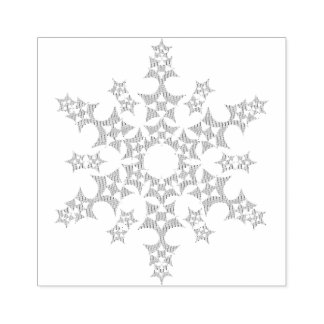 Sello De Caucho Patchwork Snowflake