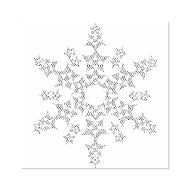 Sello De Caucho Patchwork Snowflake (Impresión)