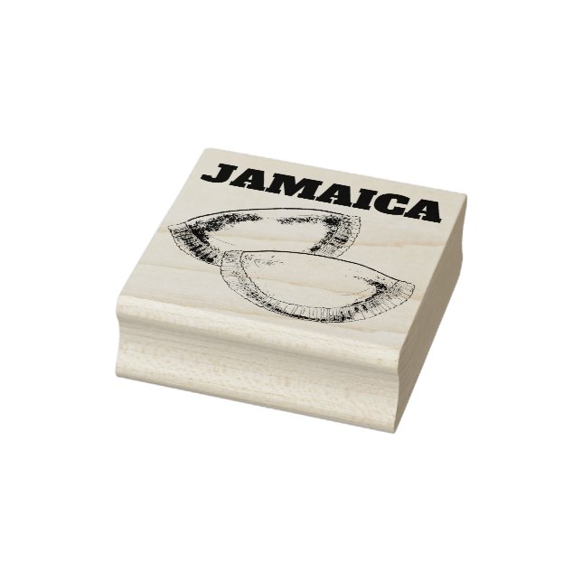 Sello De Caucho Patentes de carne jamaiquina Cocinando alimentos J (Sello)