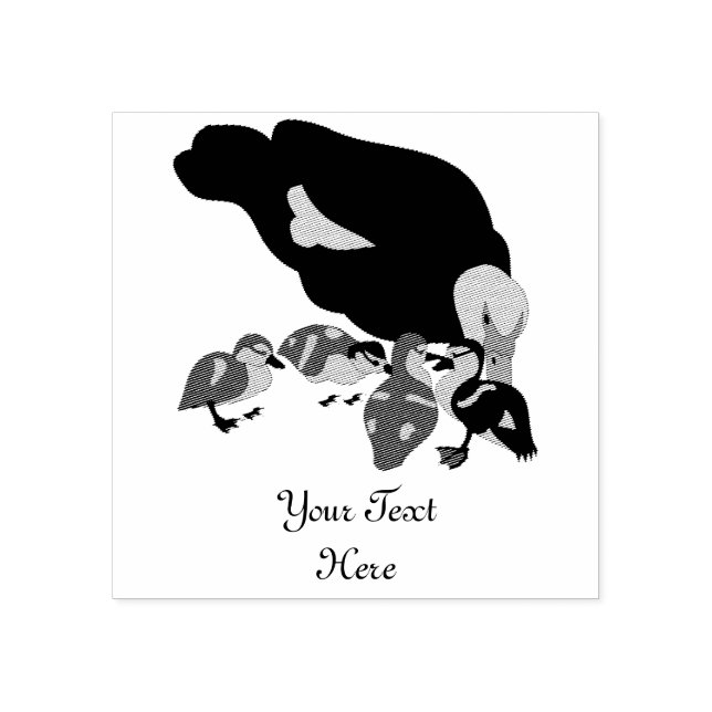 Sello De Caucho Pato y pato moscovitas (Impresión)