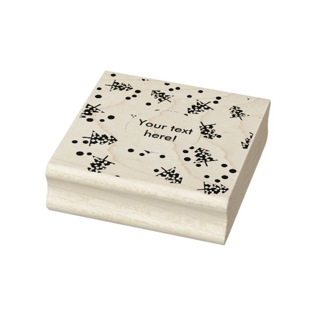 Sello De Caucho patrón de árboles de Navidad (Sello)