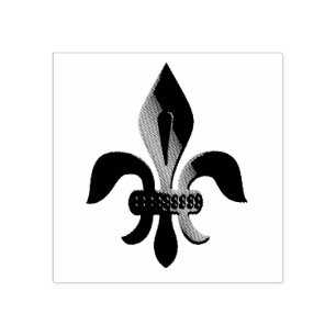 Sello De Caucho Patrón Fleur-de-lis