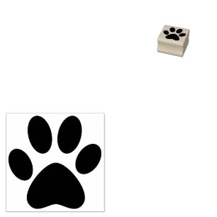 Sello De Caucho Paw Imprimir Perro de gato Mascota izquierdo Simpl