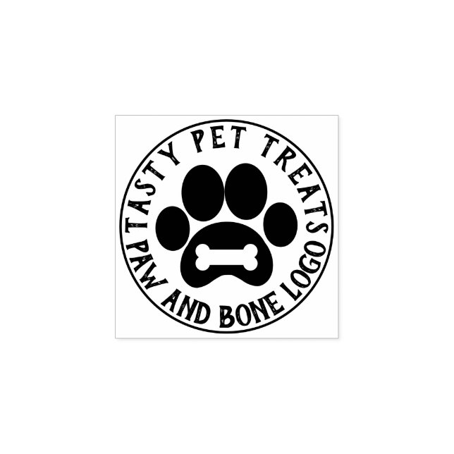 Sello De Caucho Paw Mascota de Perro Humano Tratos Alimentos (Impresión)