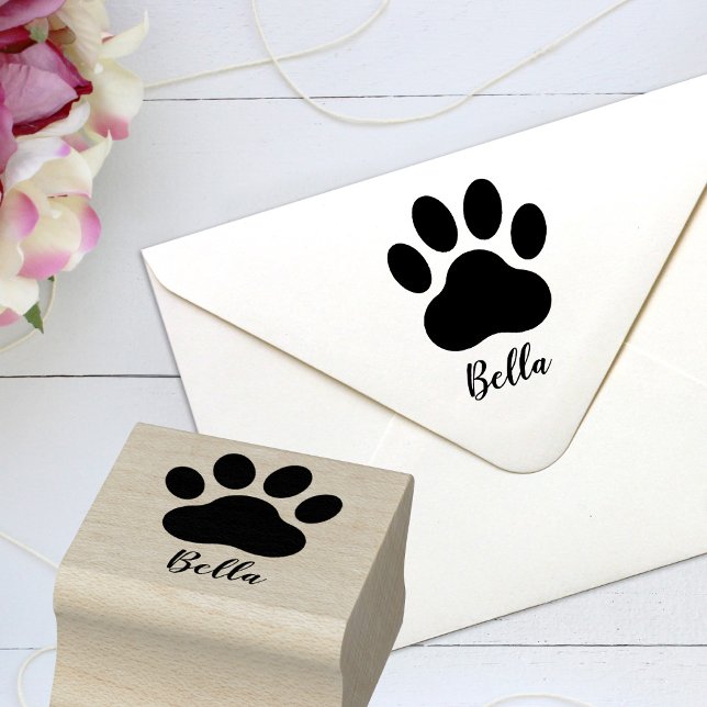 Sello De Caucho Paw Print Signature Customizable Rubber Stamp (Subido por el creador)