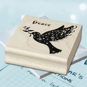 Sello De Caucho Peace Dove