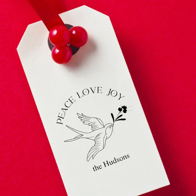 Sello De Caucho Peace Love Joy Navidades Tattoo Bird Berry (Subido por el creador)