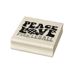 Sello De Caucho Peace Love Pickleball