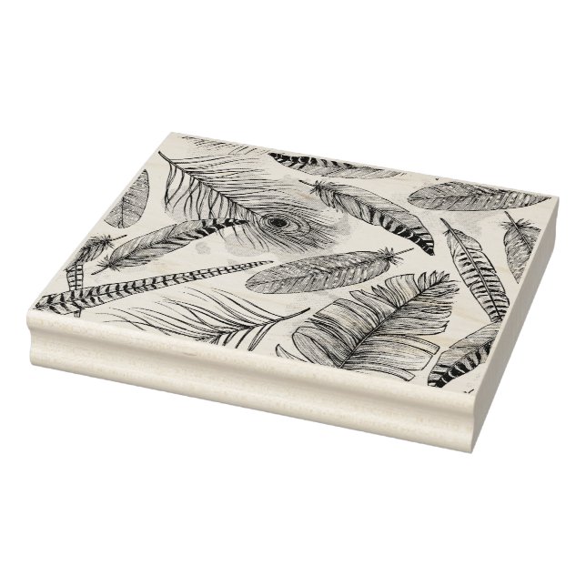 Sello De Caucho Peacock Feather (Sello)