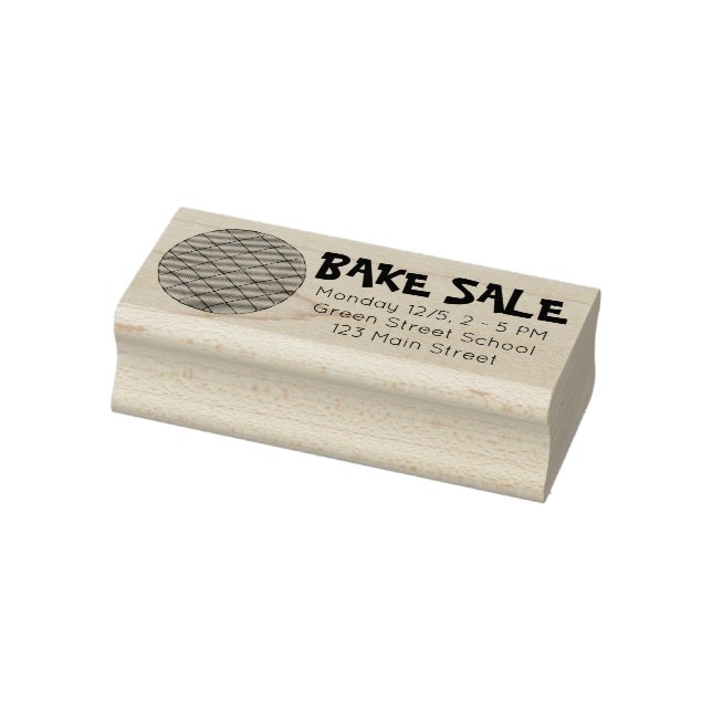 Sello De Caucho Peanut Butter Cookie Bake Sale Baker personalizado (Sello)