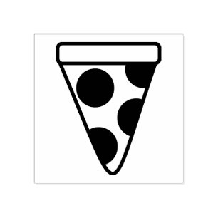 Sello De Caucho Pepperoni Pizza Slice