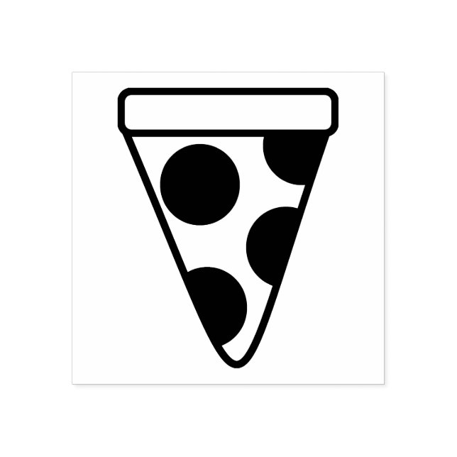 Sello De Caucho Pepperoni Pizza Slice (Impresión)