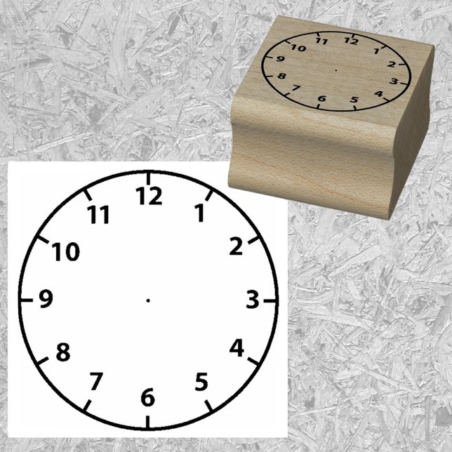 Sello De Caucho Pequeña cara de reloj en blanco (Subido por el creador)